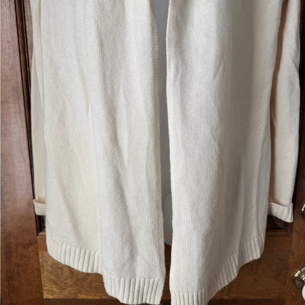 Banana Republic Cream Open Front Cashmere Sweater Medium